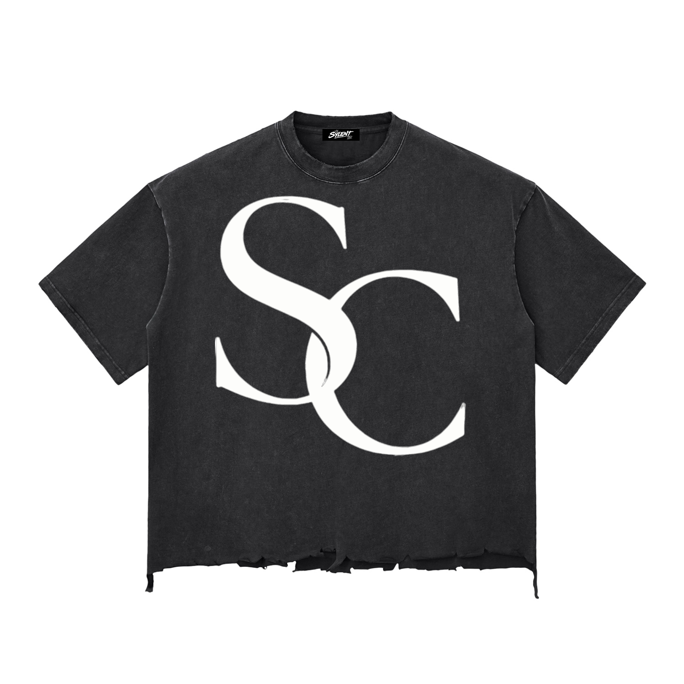 SC.01 Snow Wash Raw-Hem Boxy T-shirt