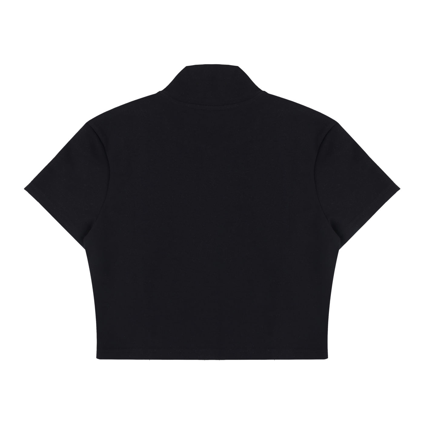 logo Women's Cropped Full Zip Short Sleeve T-Shirt