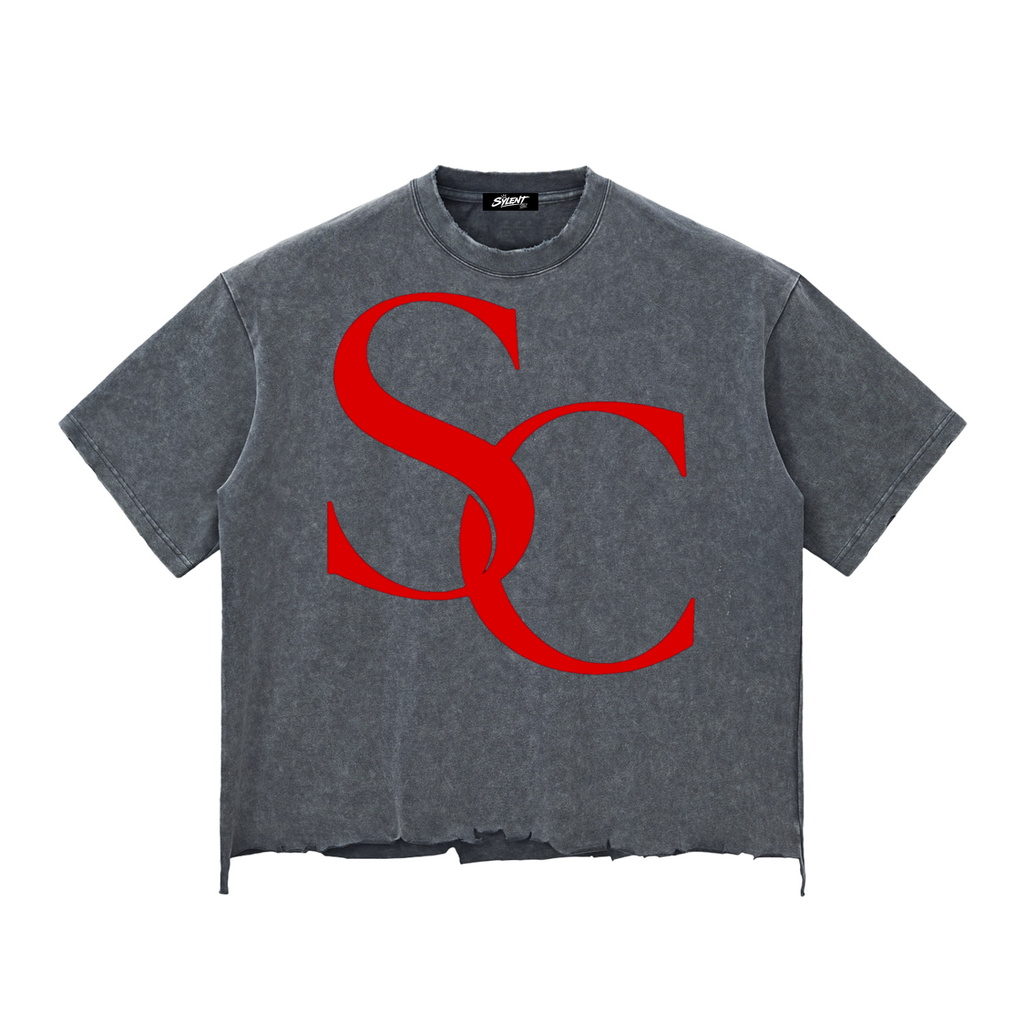 SC.01 Snow Wash Raw-Hem Boxy T-shirt