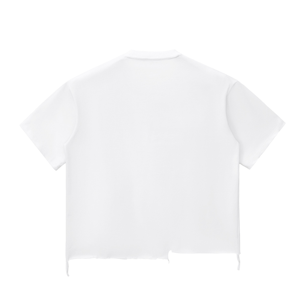 SC.01 Snow Wash Raw-Hem Boxy T-shirt