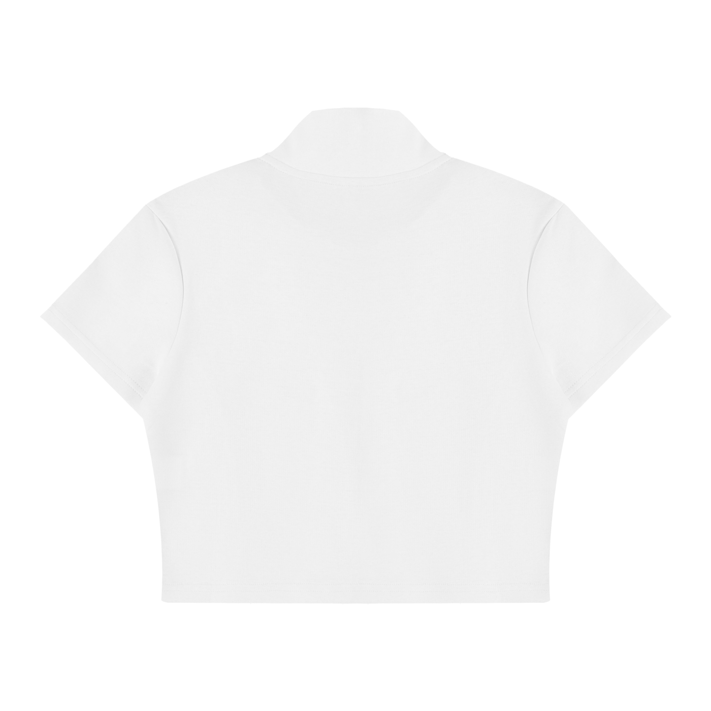 logo Women's Cropped Full Zip Short Sleeve T-Shirt