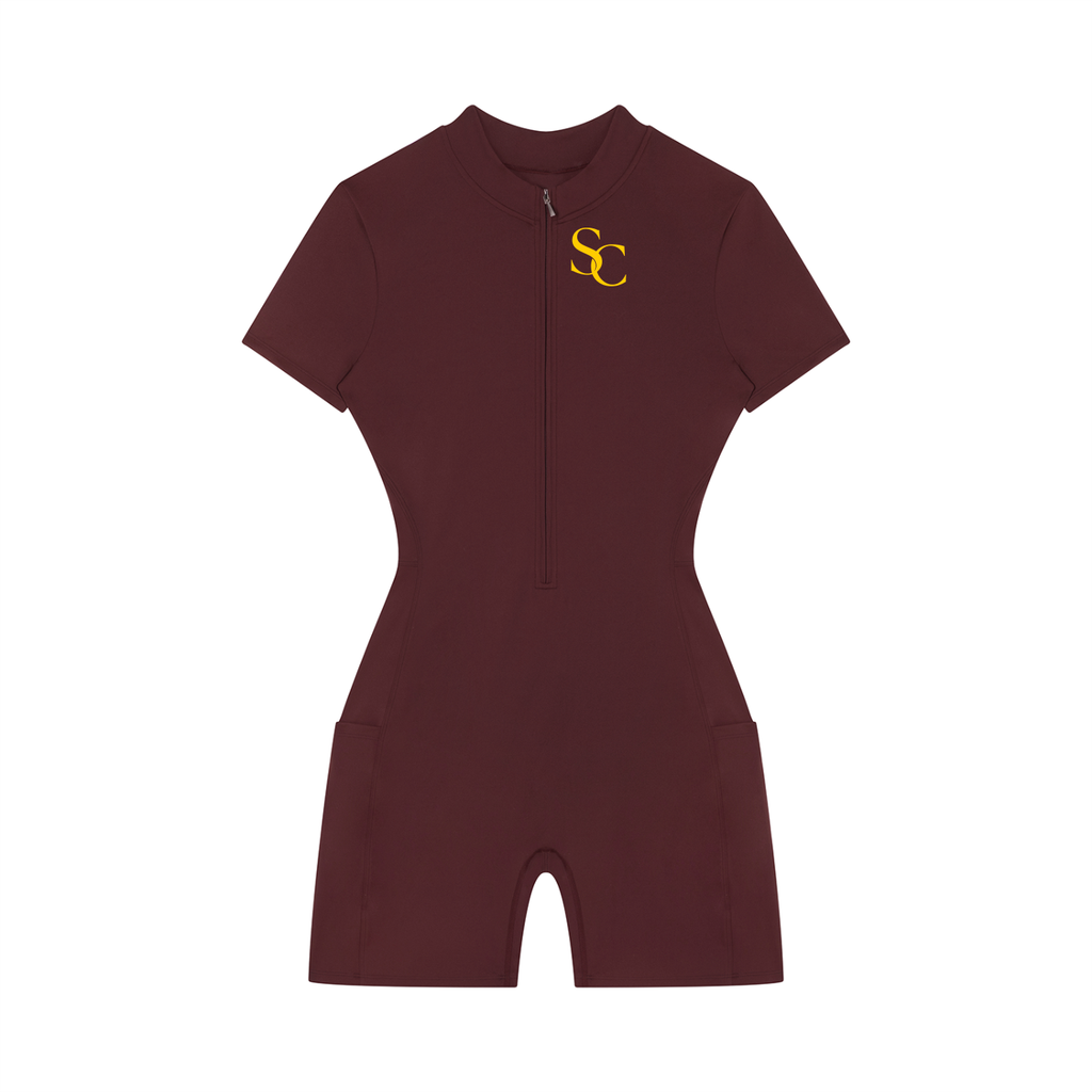 SC.01 Women's Quarter-Zip Short Sleeve Romper